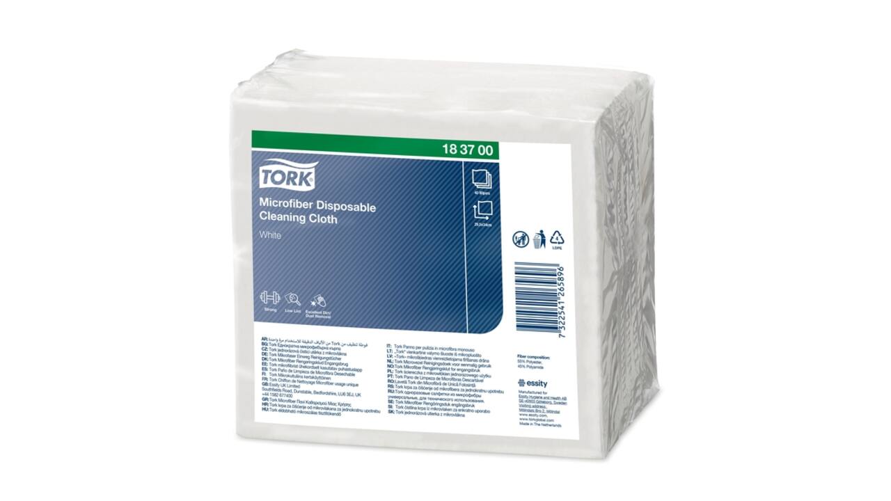 Microvezeldoek Tork Premium disposable 40 vel wit 183700