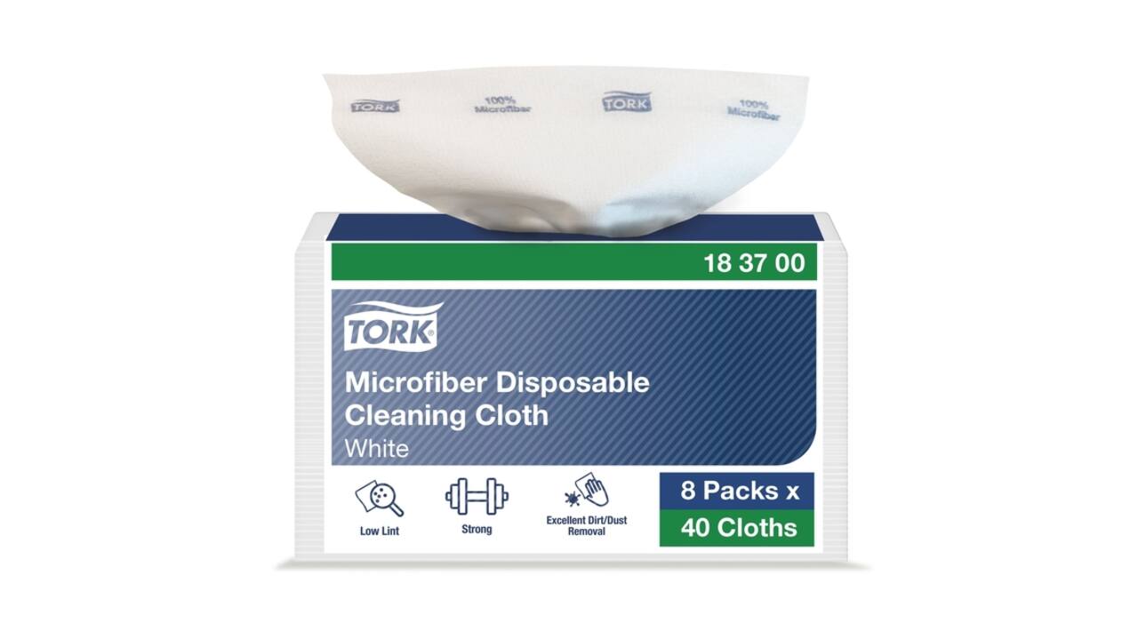 Microvezeldoek Tork Premium disposable 40 vel wit 183700