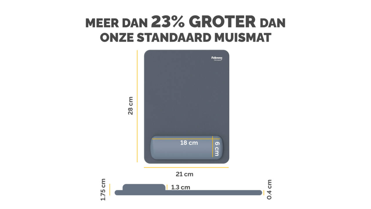 Muismat met polssteun Fellowes Breyta XL blauw