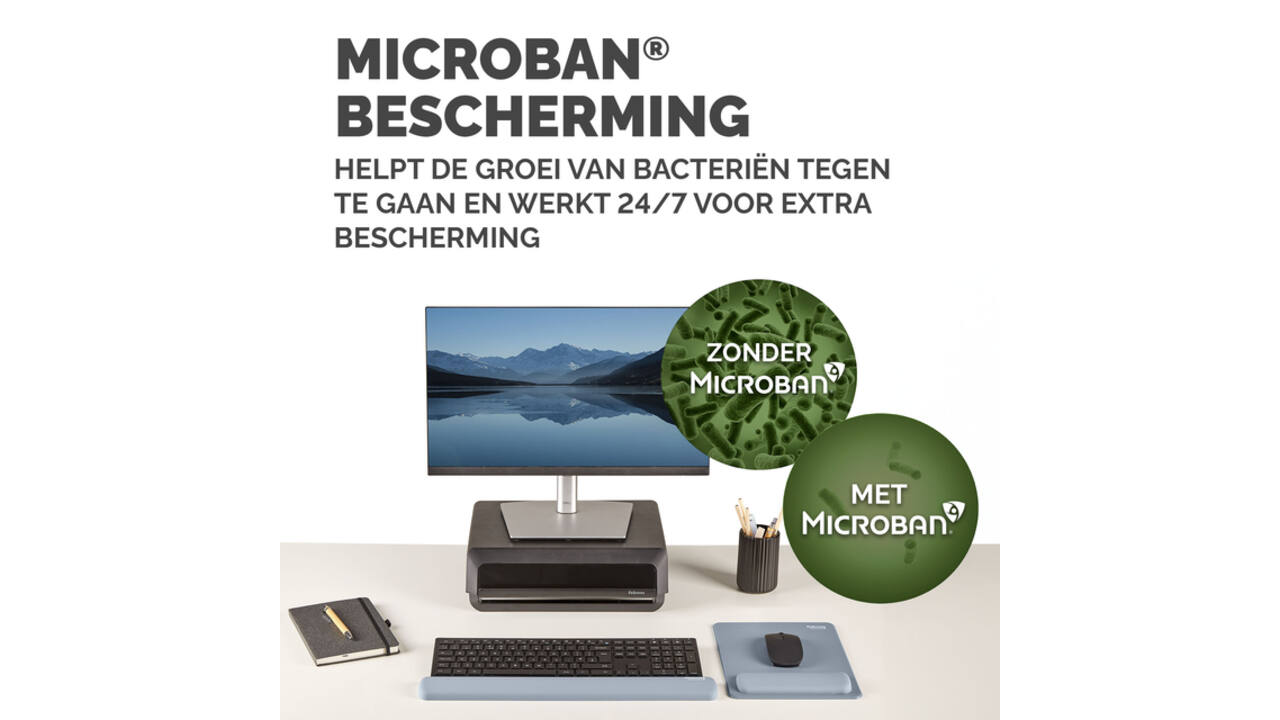 Muismat met polssteun Fellowes Breyta XL blauw