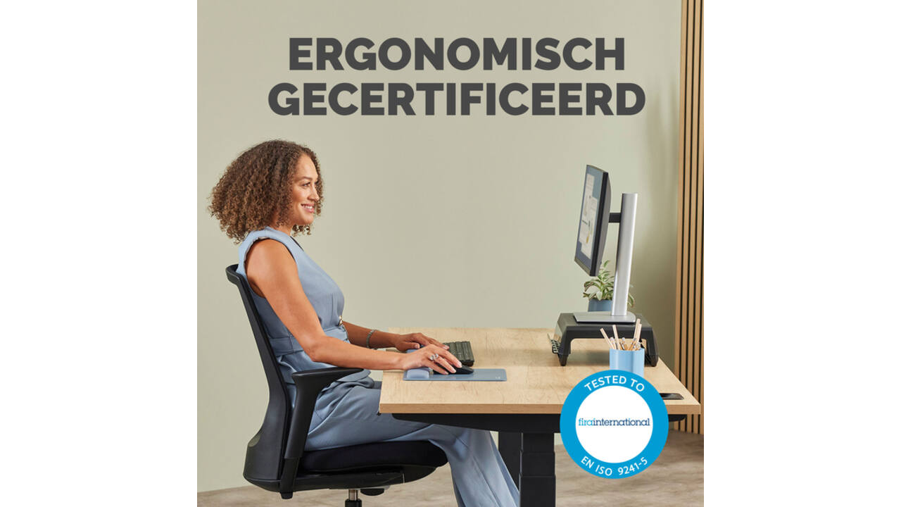 Muismat met polssteun Fellowes Breyta XL blauw