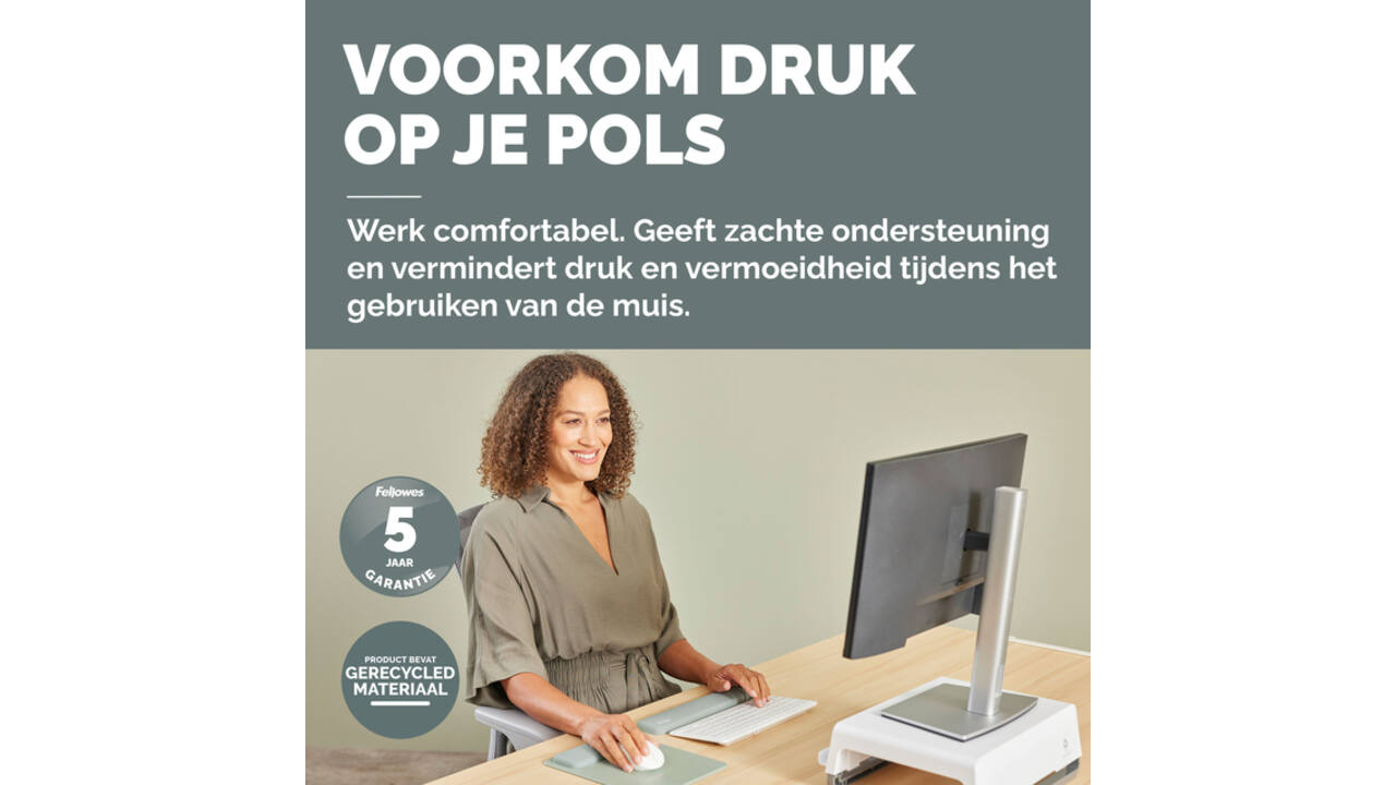 Polssteun Fellowes Breyta compact saliegroen