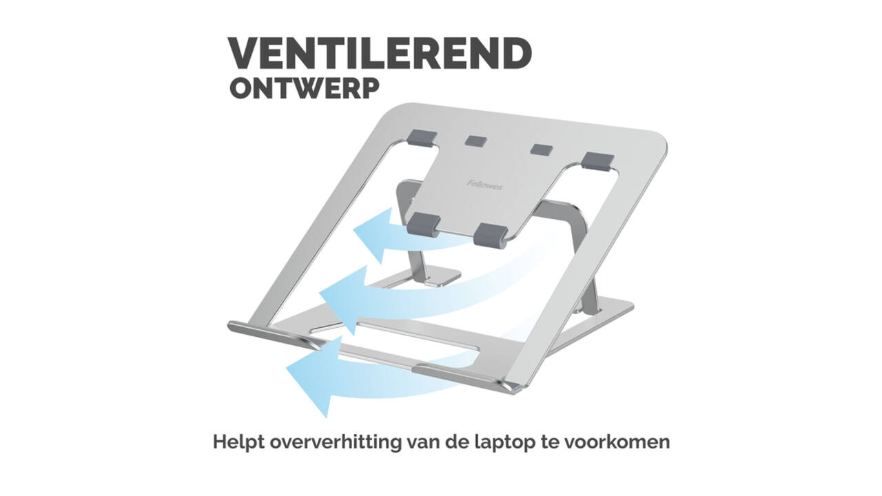 Laptopstandaard Fellowes Alumia zilver