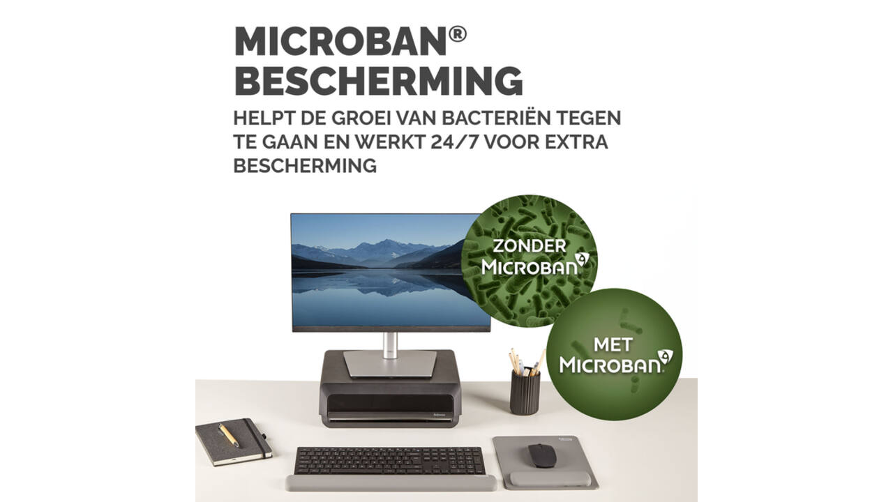 Muismat met polssteun Fellowes Breyta XL grijs