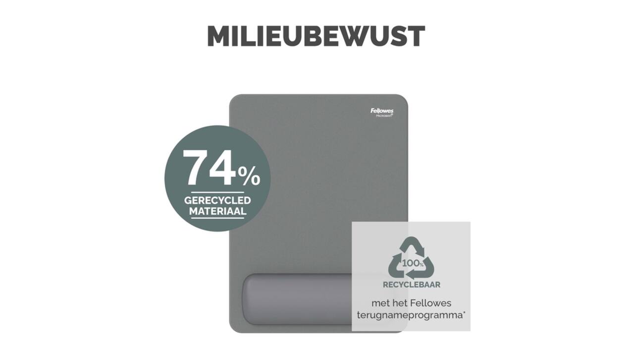 Muismat met polssteun Fellowes Breyta XL grijs