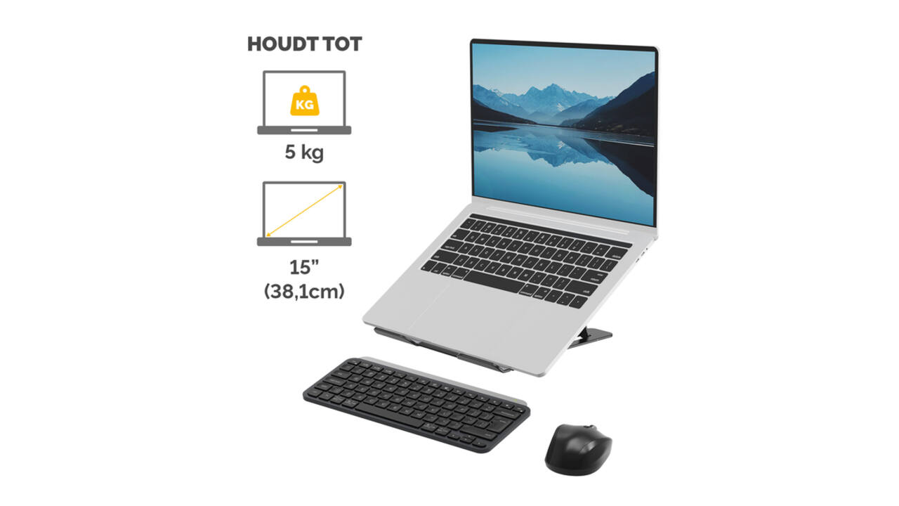 Laptopstandaard Fellowes Alumia zwart