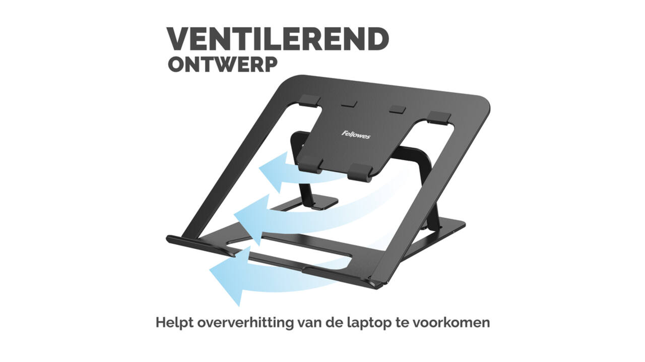 Laptopstandaard Fellowes Alumia zwart