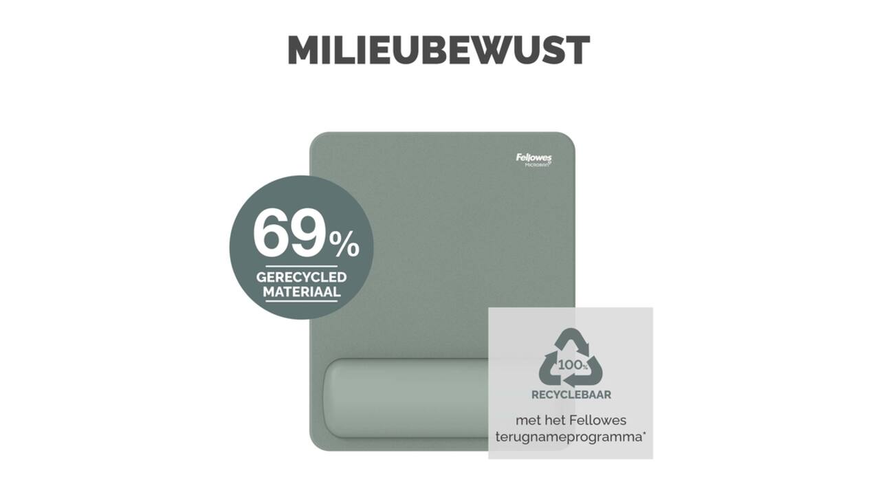 Muismat met polssteun Fellowes Breyta saliegroen