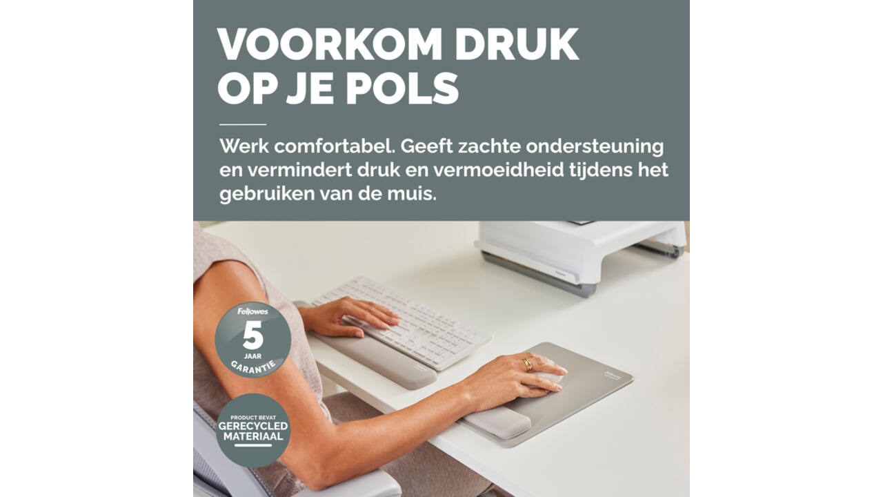 Muismat met polssteun Fellowes Breyta XL zand