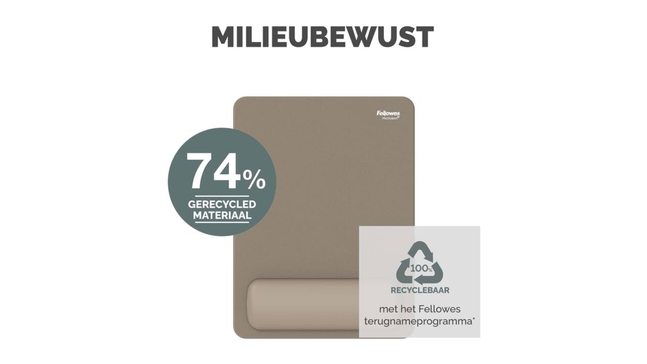 Muismat met polssteun Fellowes Breyta XL zand