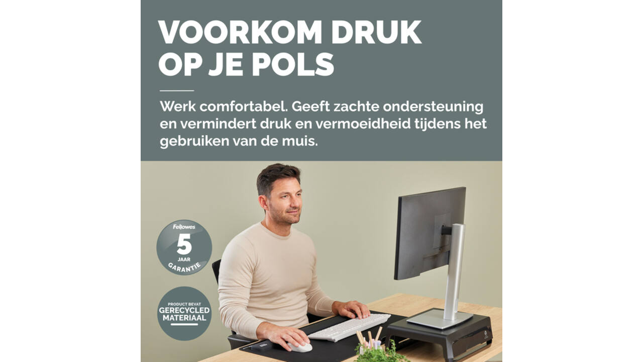 Polssteun Fellowes Breyta palm zwart