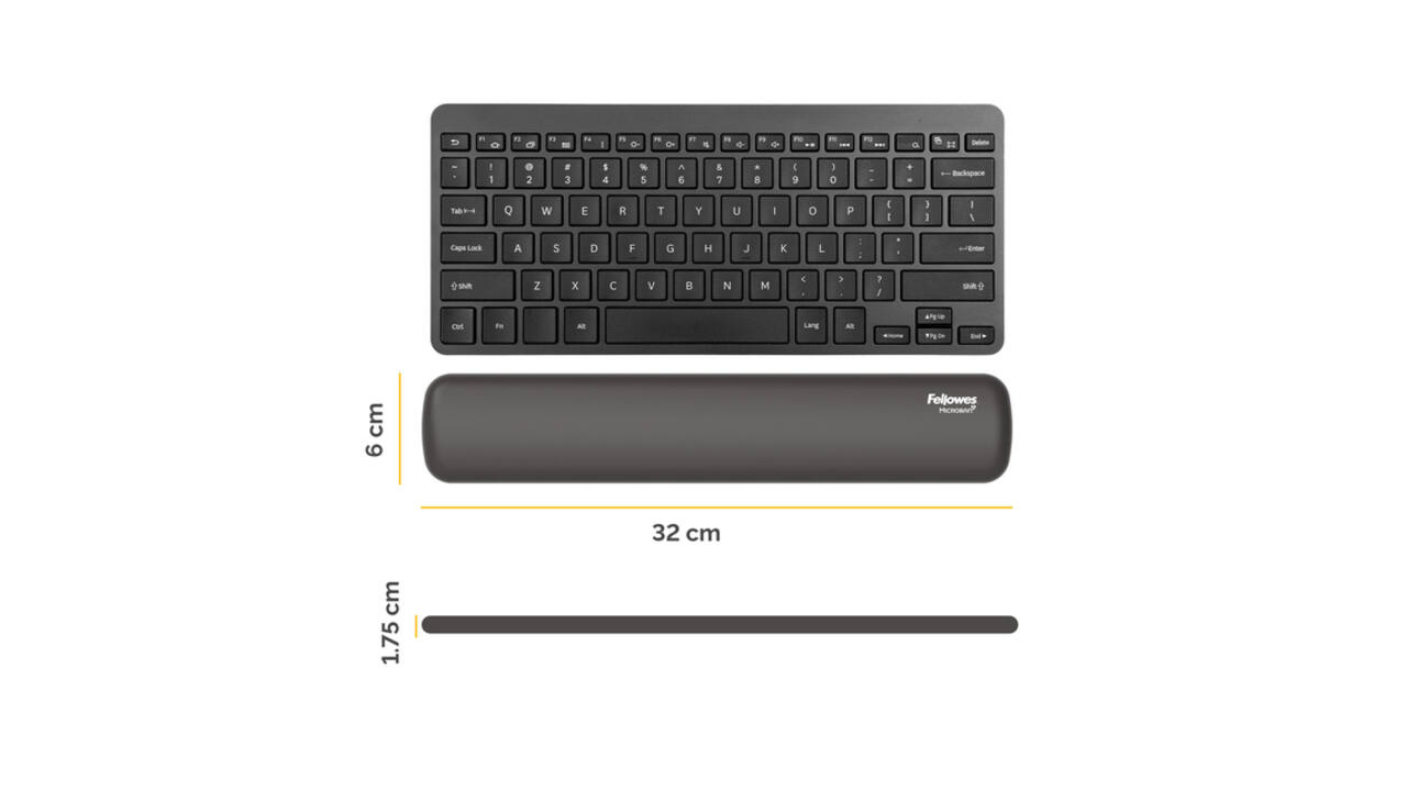 Polssteun Fellowes Breyta compact zwart