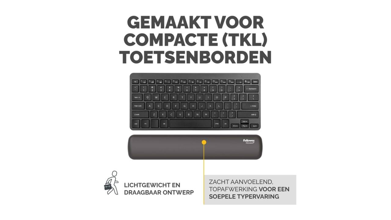Polssteun Fellowes Breyta compact zwart
