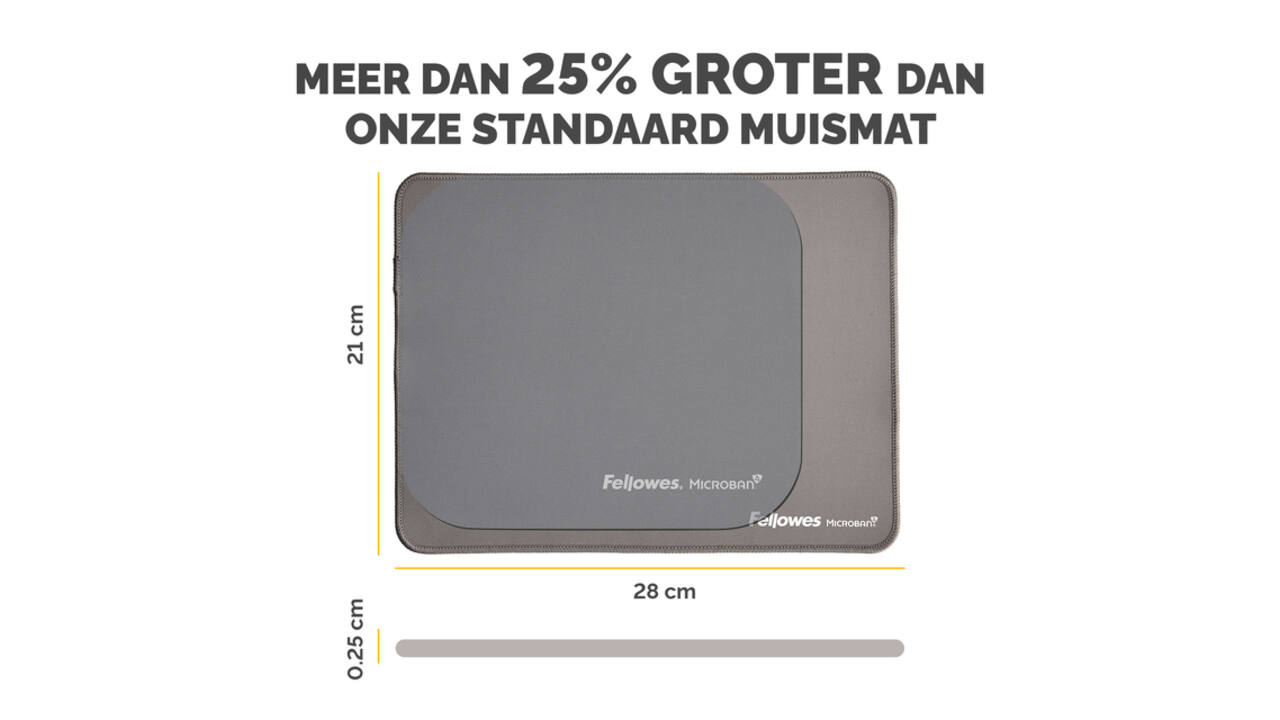 Muismat Fellowes Breyta XL grijs