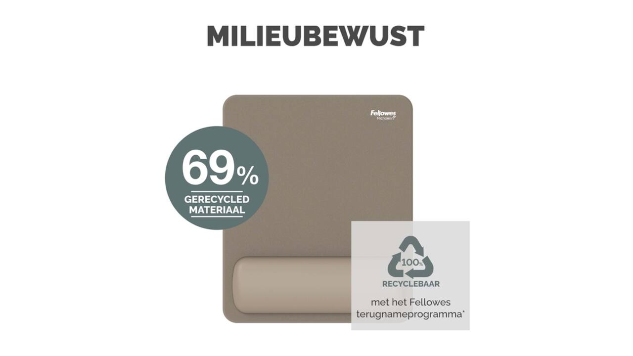 Muismat met polssteun Fellowes Breyta zand