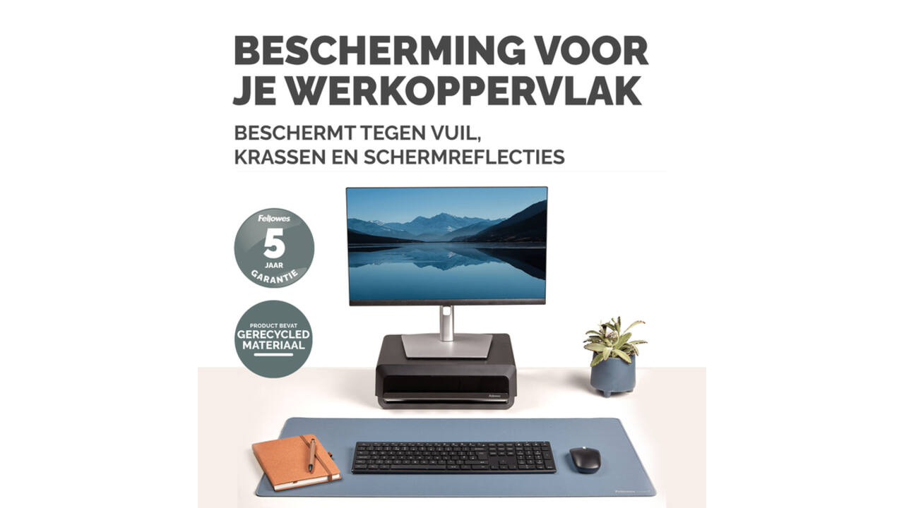 Bureau-onderlegger Fellowes Breyta blauw