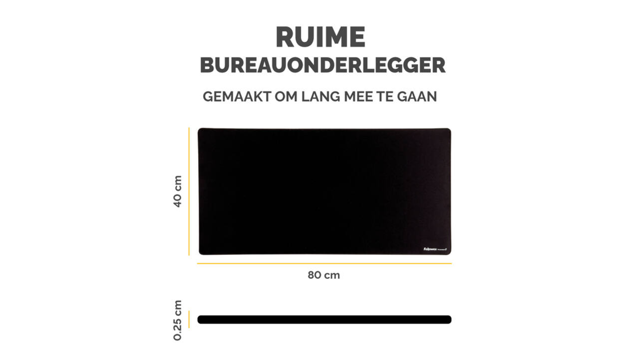 Bureau-onderlegger Fellowes Breyta zwart