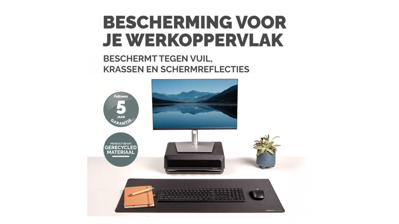 Bureau-onderlegger Fellowes Breyta zwart