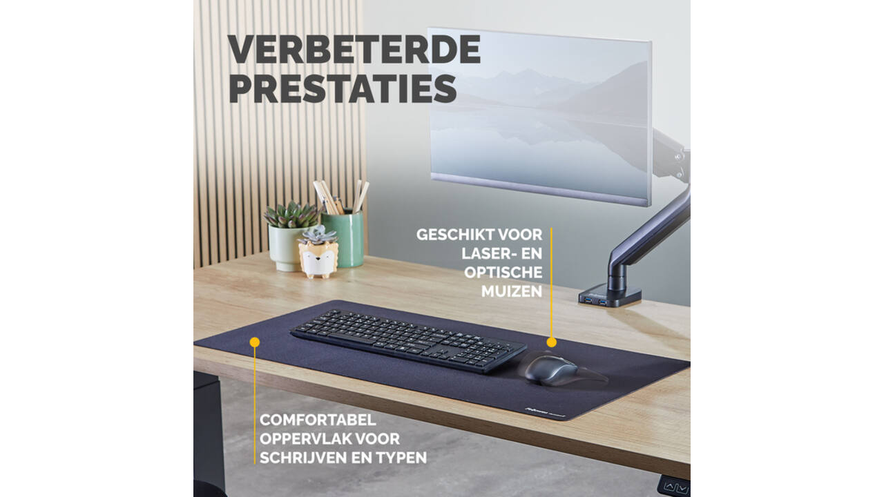 Bureau-onderlegger Fellowes Breyta zwart