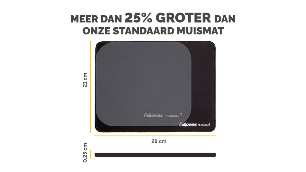 Muismat Fellowes Breyta XL zwart