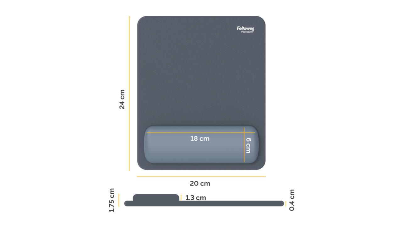 Muismat met polssteun Fellowes Breyta blauw