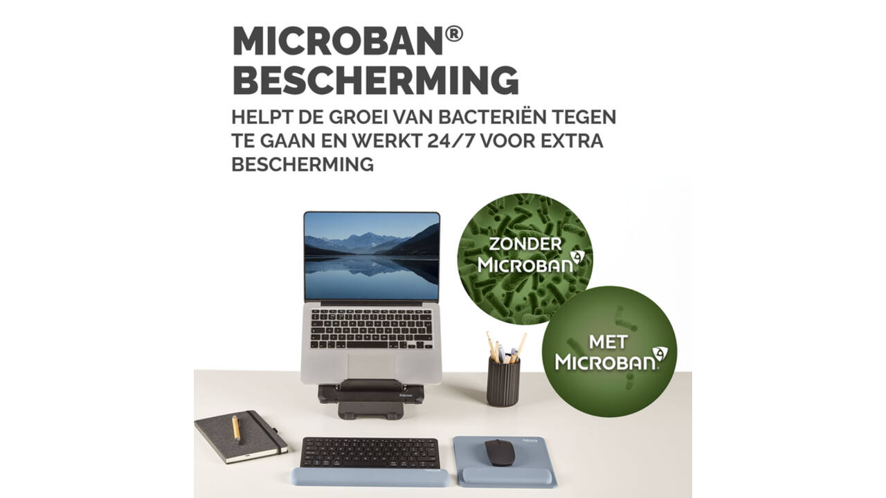 Muismat met polssteun Fellowes Breyta blauw