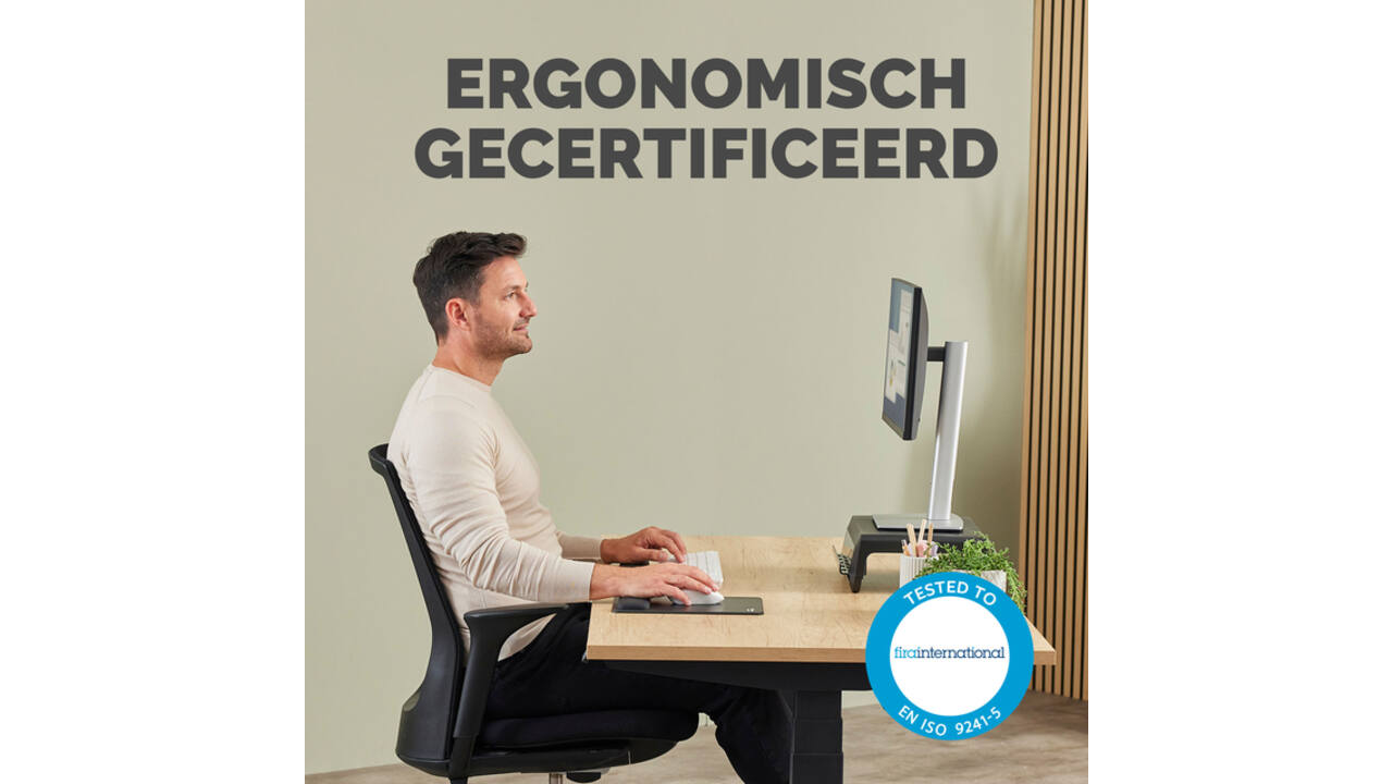 Muismat met polssteun Fellowes Breyta XL zwart