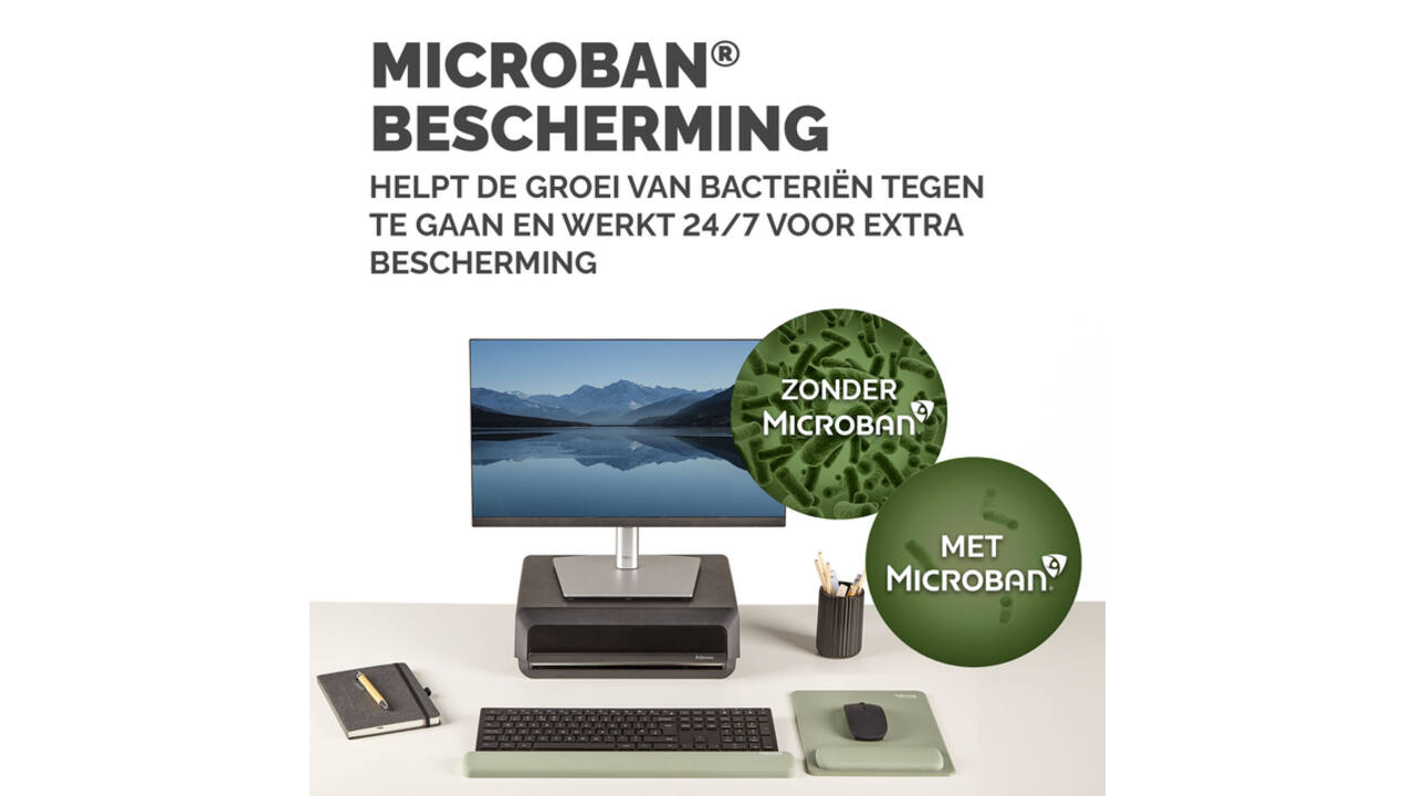 Muismat met polssteun Fellowes Breyta XL saliegroen
