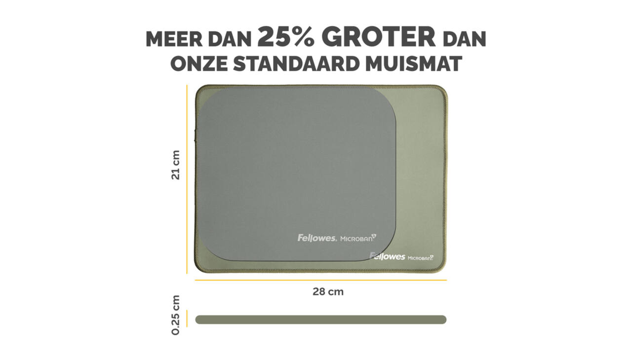 Muismat Fellowes Breyta XL saliegroen