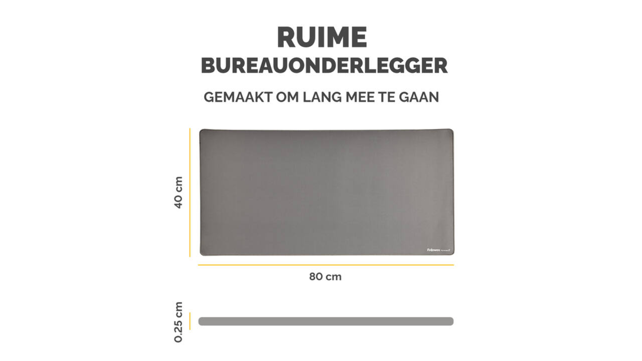 Bureau-onderlegger Fellowes Breyta grijs