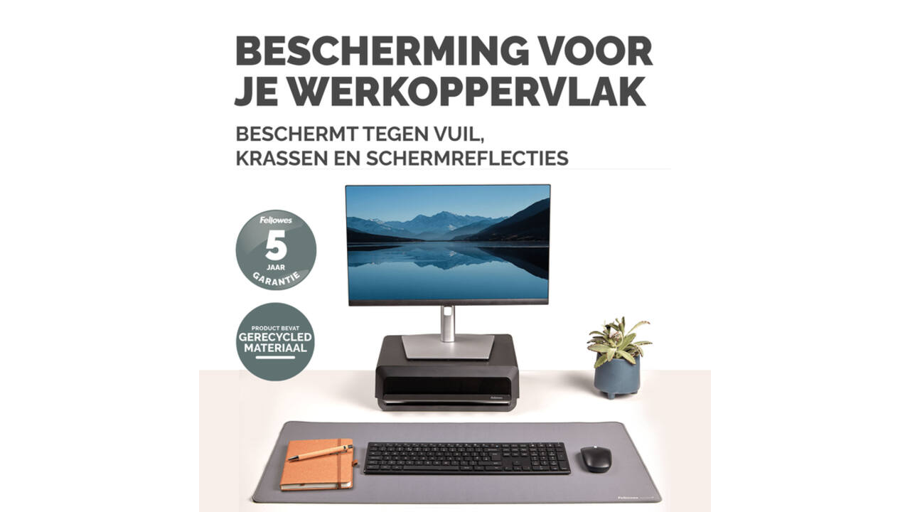 Bureau-onderlegger Fellowes Breyta grijs