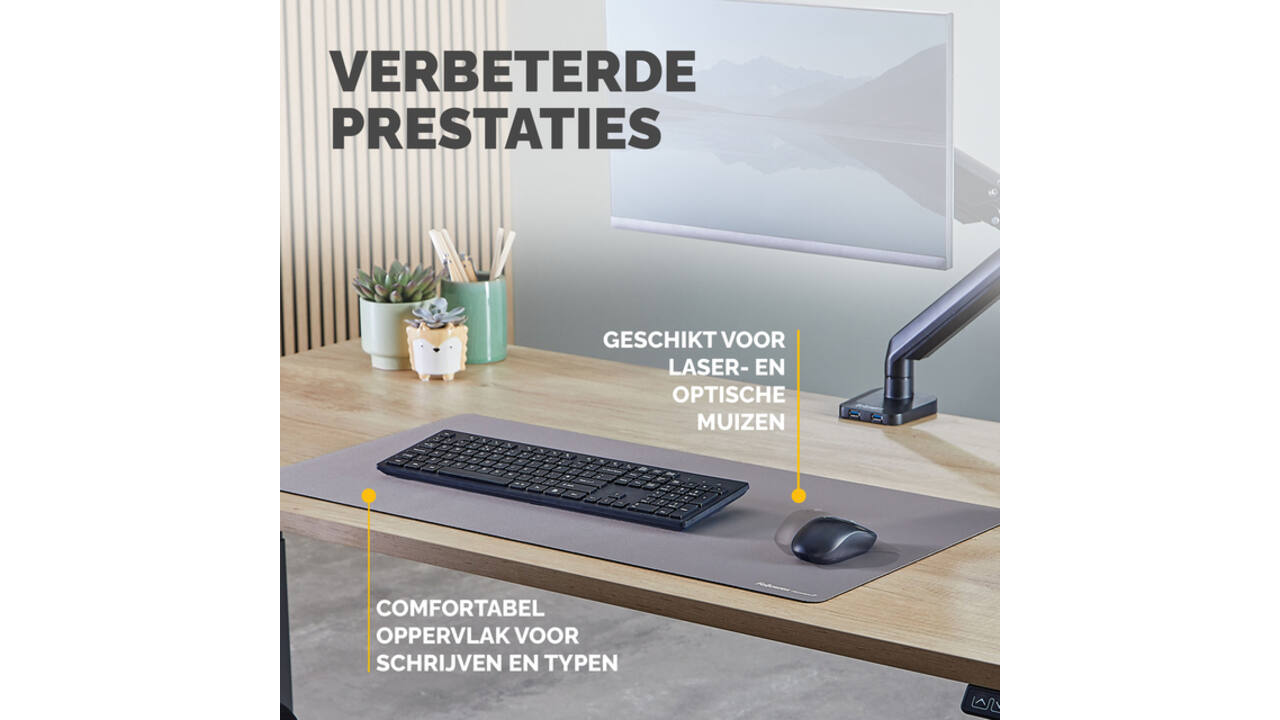 Bureau-onderlegger Fellowes Breyta grijs
