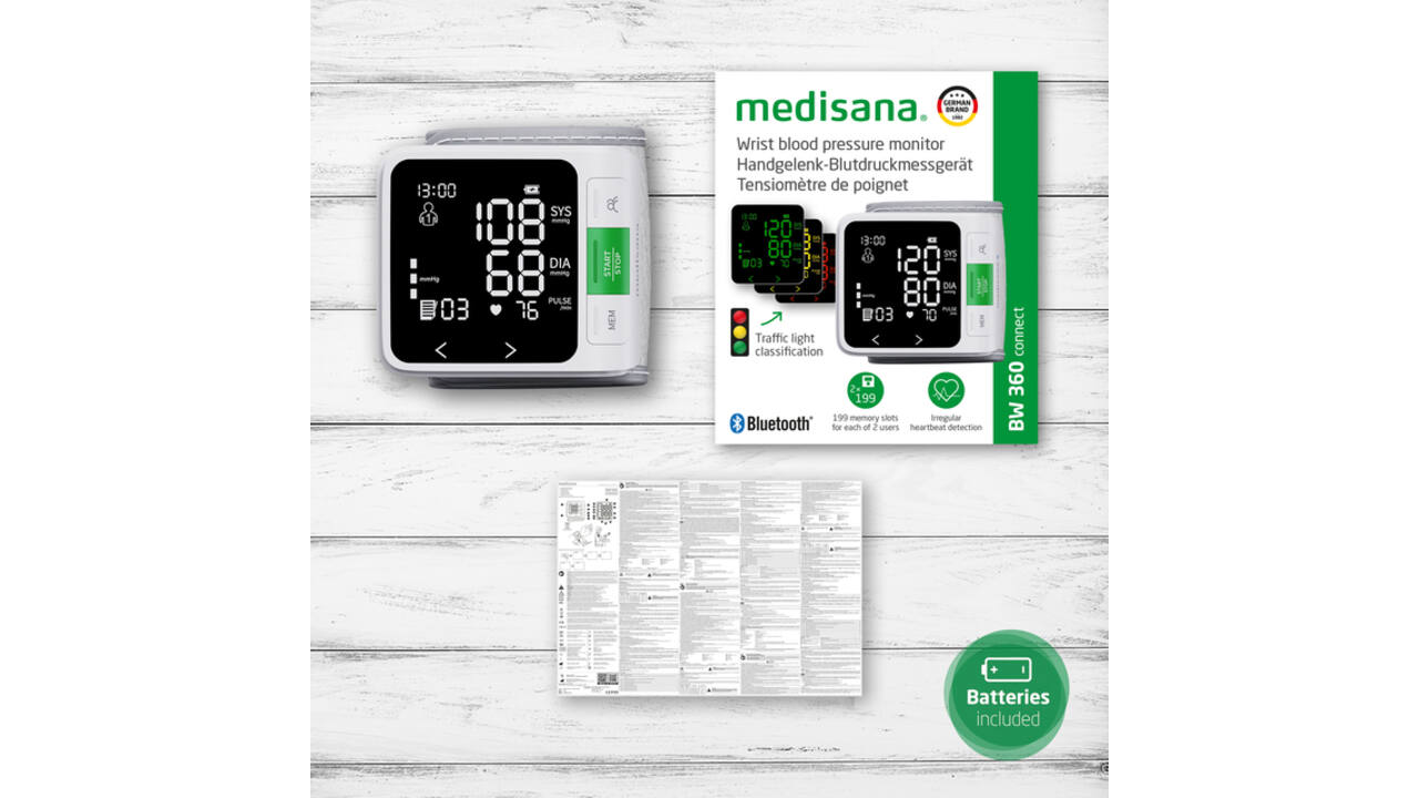 Polsbloeddrukmeter Medisana Connect BW 360