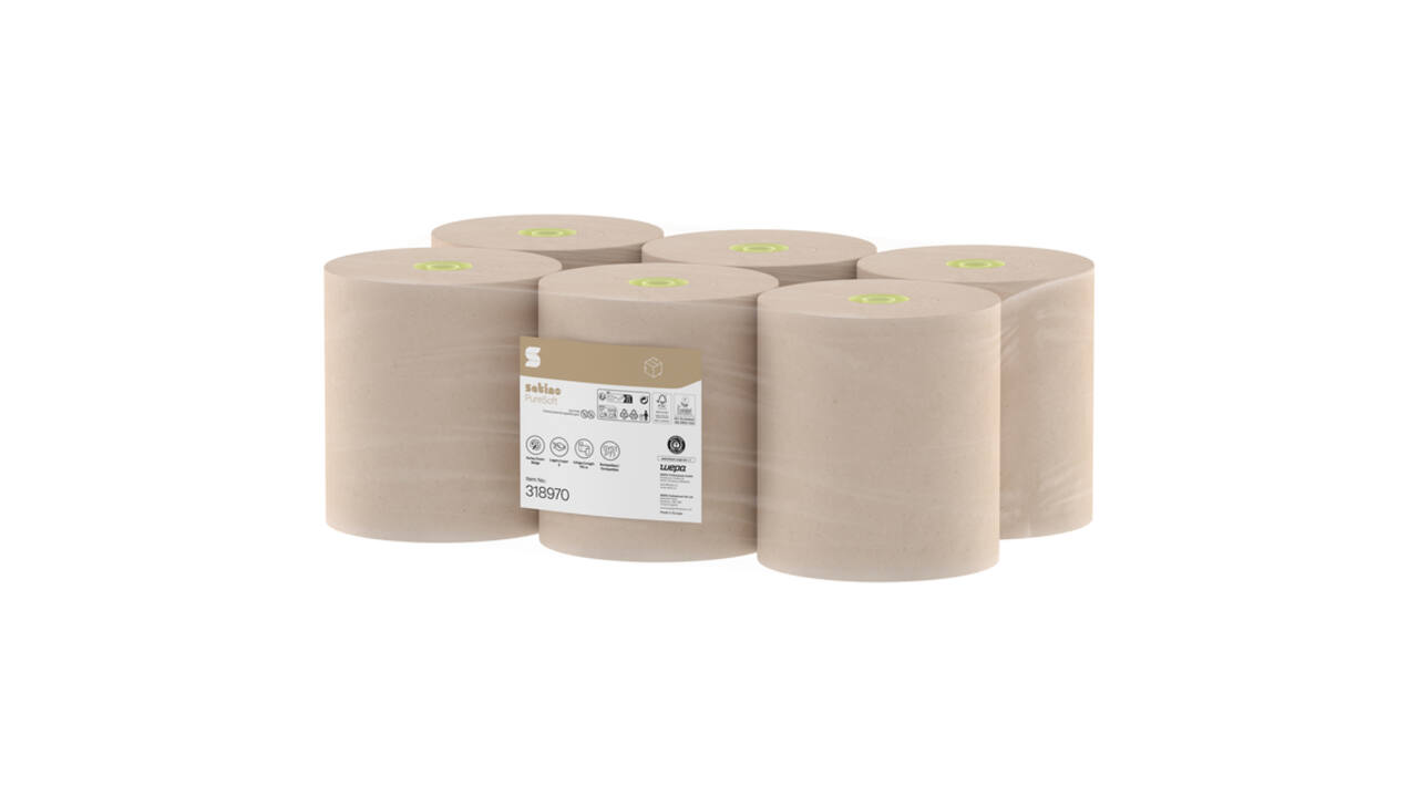 Handdoekrol Satino SYS1 PureSoft 2-laags 6x175m naturel 318970