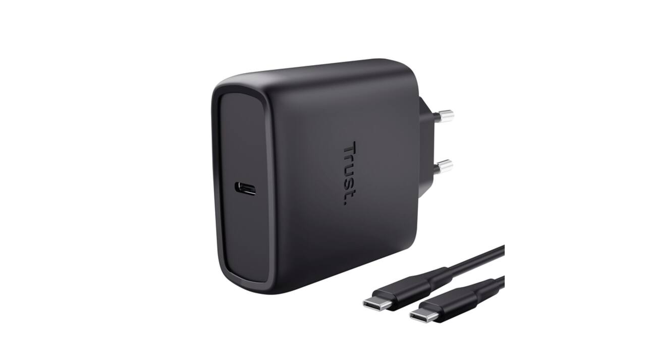 Oplader Trust Maxo 65W USB-C GAN zwart