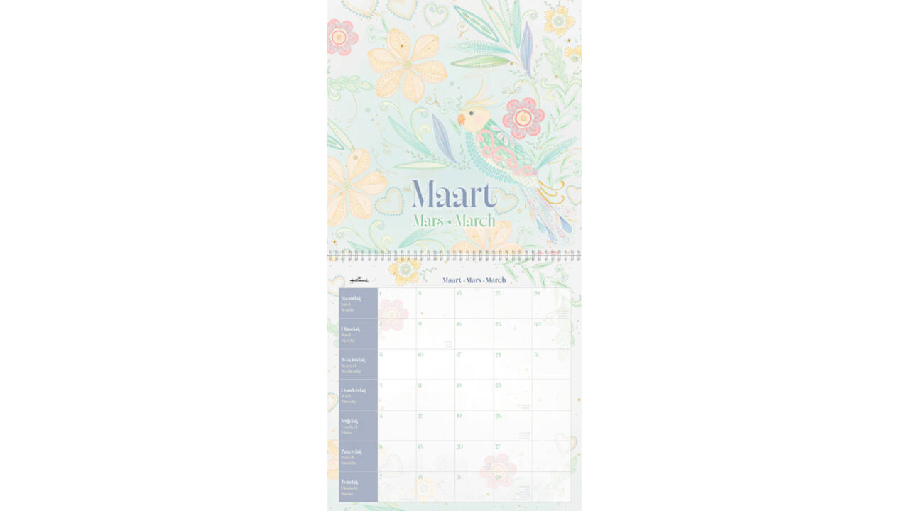 Maandkalender 2027 Turnowsky 290x290mm internationaal