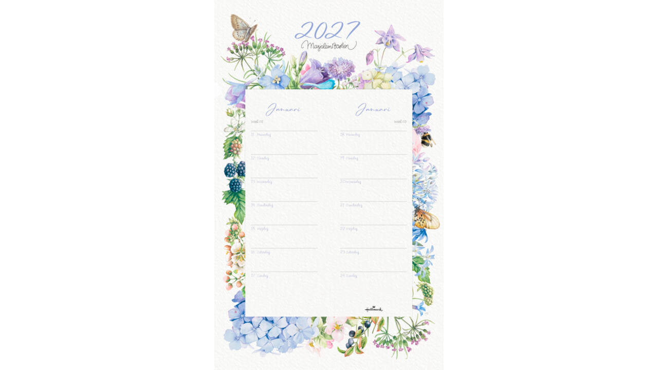Schildkalender 2027 Marjolein Bastin 210x340mm nederlands