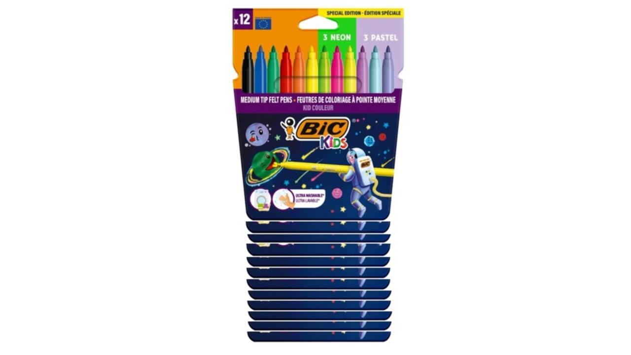 Kleurstift Bickids Cosmo clipstrip à 12 etuis