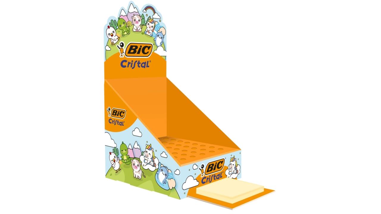 Display leeg Bic Cristal dierenfiguren