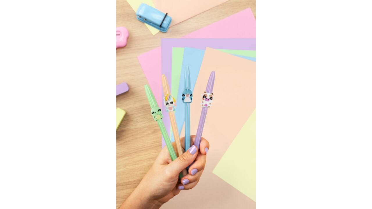 Balpen Bic Cristal dierenfiguren assorti