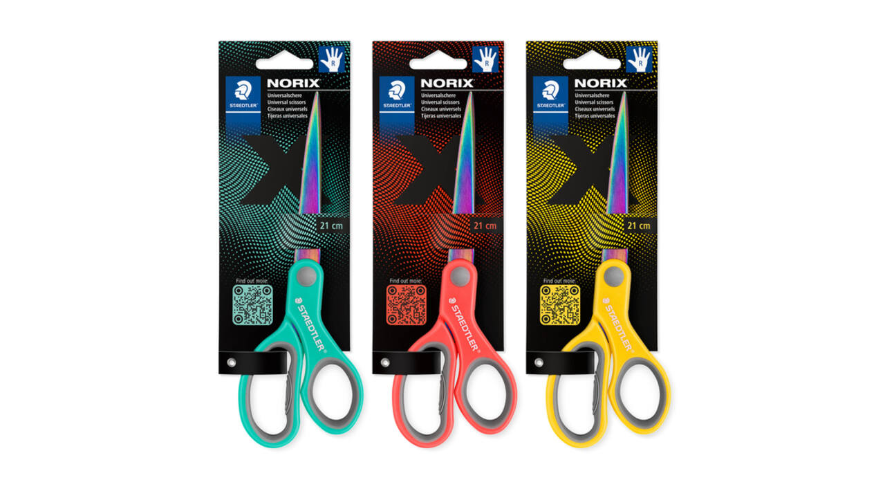 Schaar Staedtler Norix 21cm 3 kleuren assorti