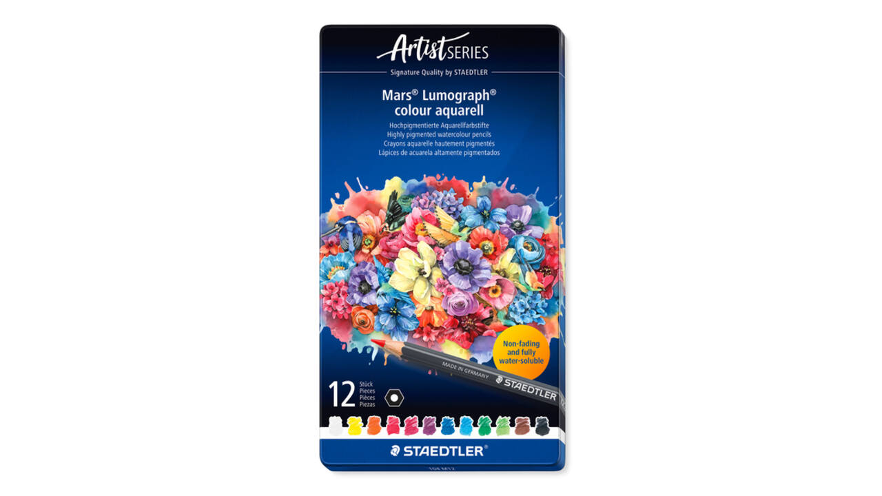 Aquarelpotlood Staedtler Mars Lumograph set à 12 kleuren
