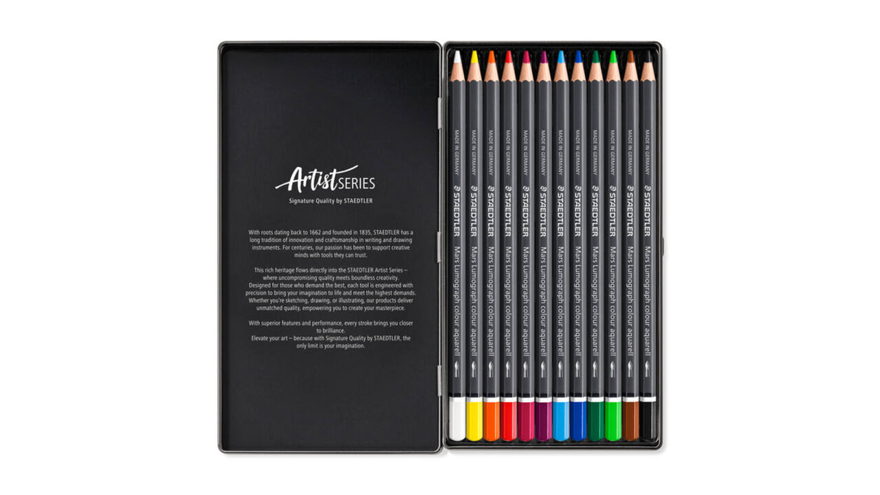 Aquarelpotlood Staedtler Mars Lumograph set à 12 kleuren