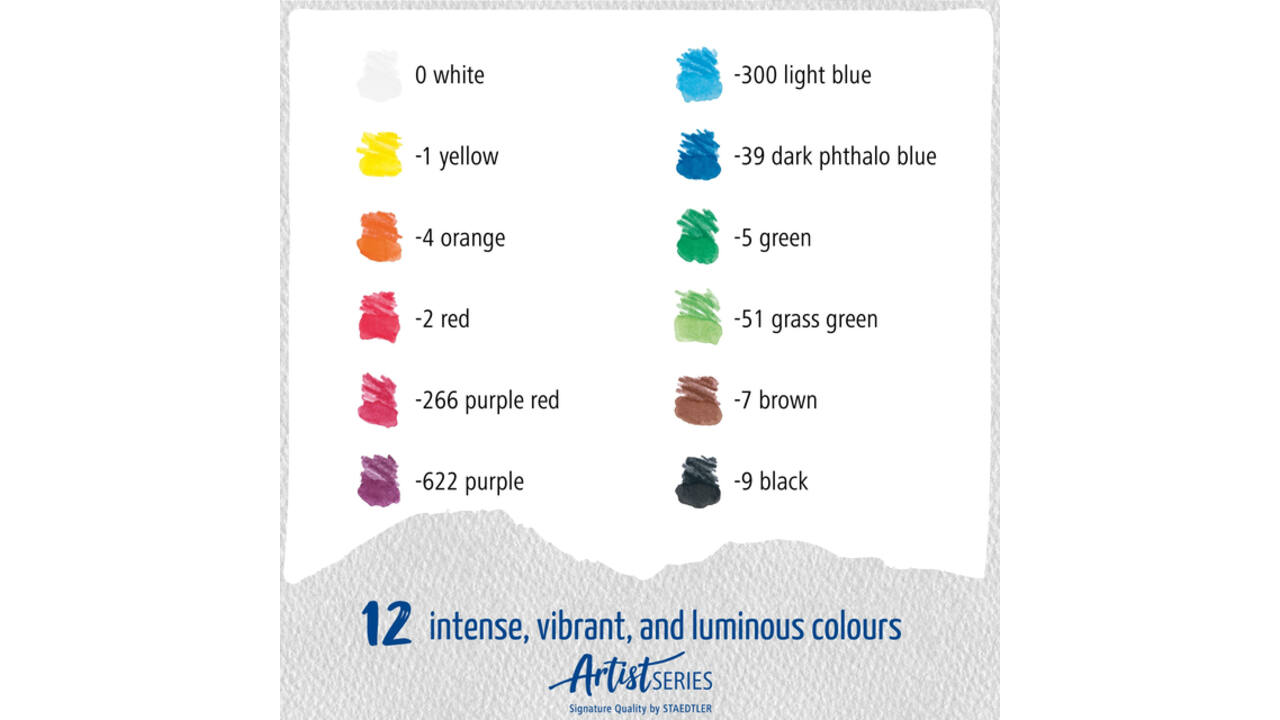Aquarelpotlood Staedtler Mars Lumograph set à 12 kleuren