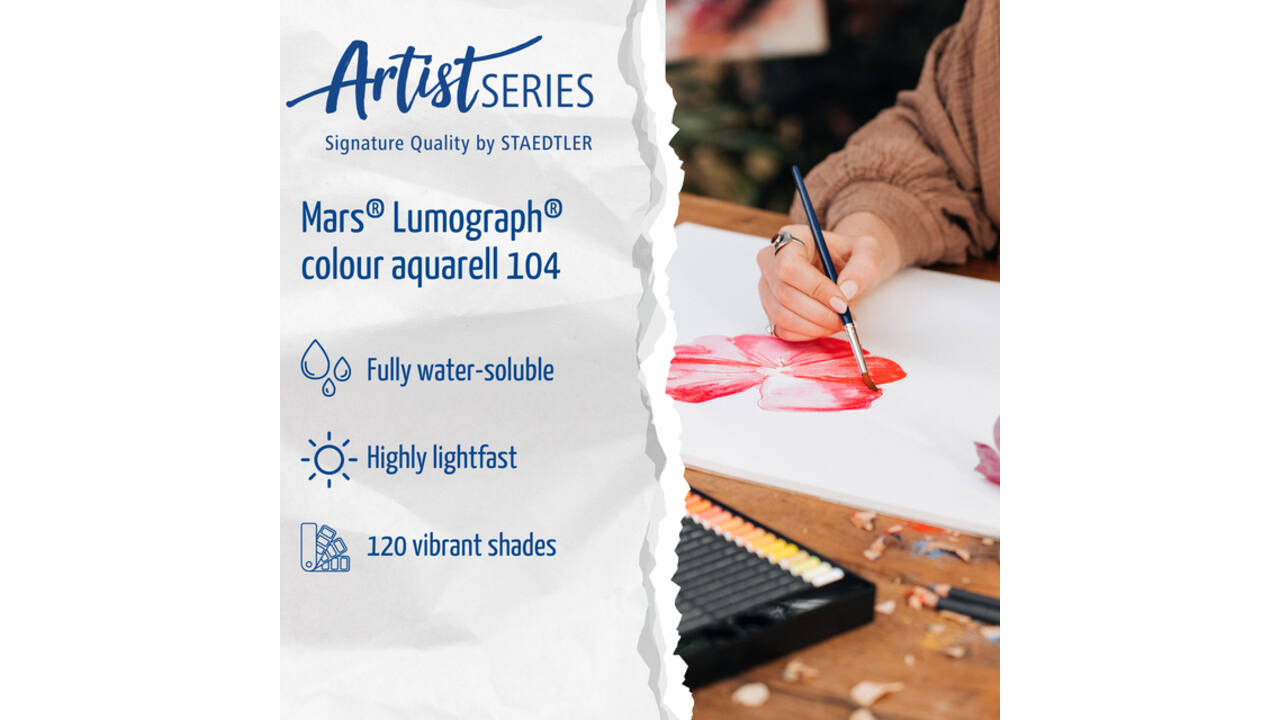 Aquarelpotlood Staedtler Mars Lumograph set à 12 kleuren
