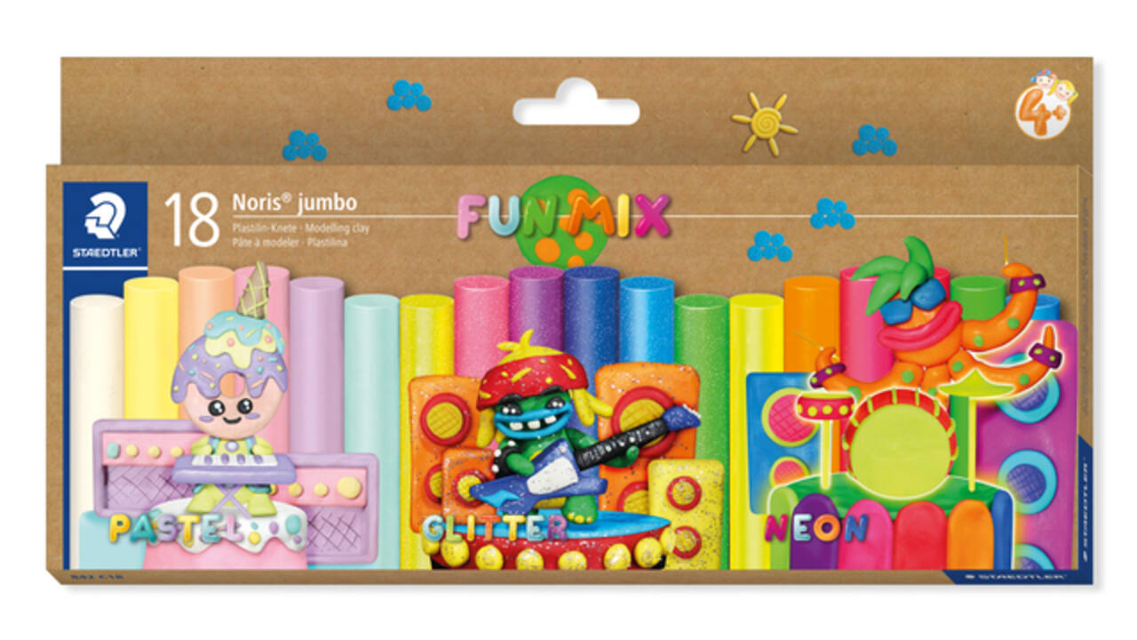 Boetseerklei Staedtler Noris jumbo set à 18 kleuren