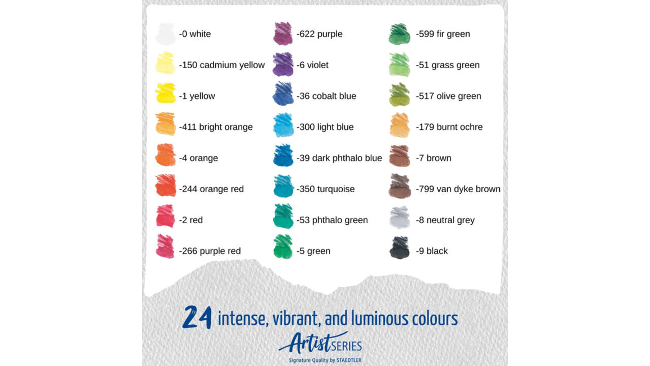 Aquarelpotlood Staedtler Mars Lumograph set à 24 kleuren