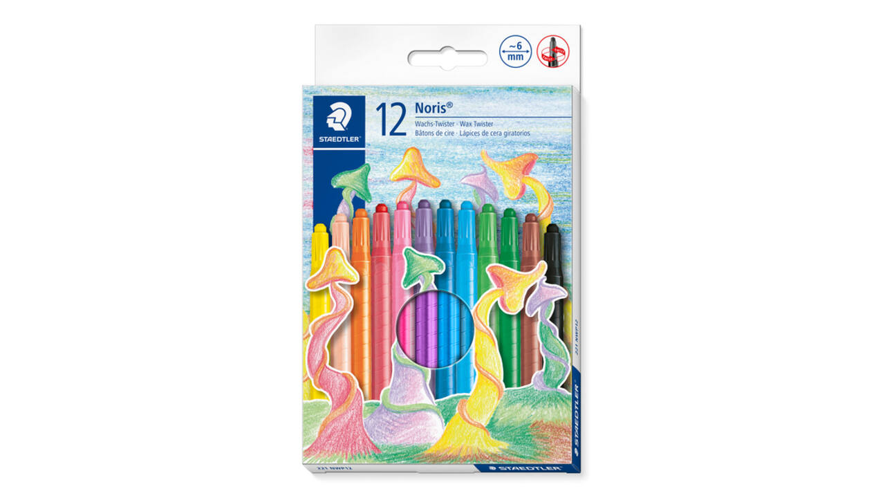 Waxpotlood Staedtler Noris twister set à 12 kleuren