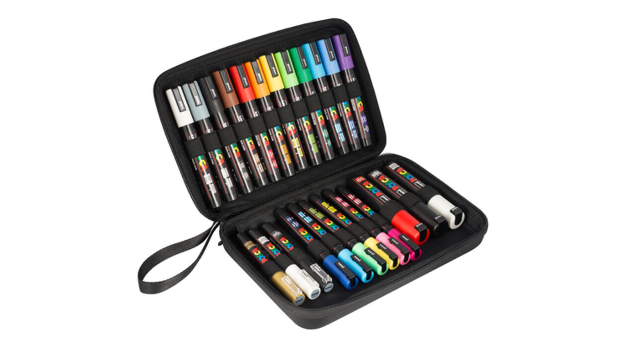 Paintmarker Uni POSCA assorti koffer à 24 stuks