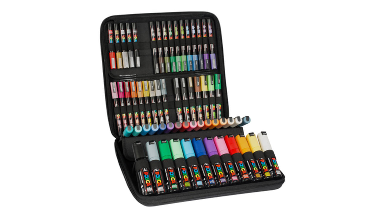 Paintmarker Uni POSCA assorti koffer à 60 stuks